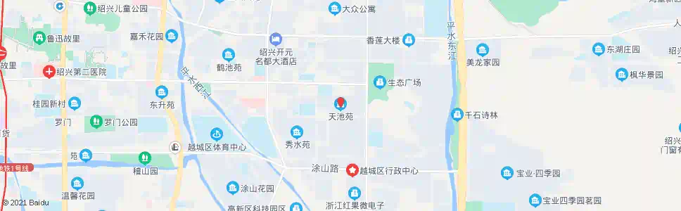 绍兴天池苑_公交站地图_绍兴公交_妙搜公交查询2025