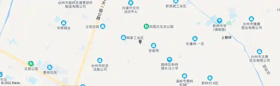 台州韩家村_公交站地图_台州公交_妙搜公交查询2025