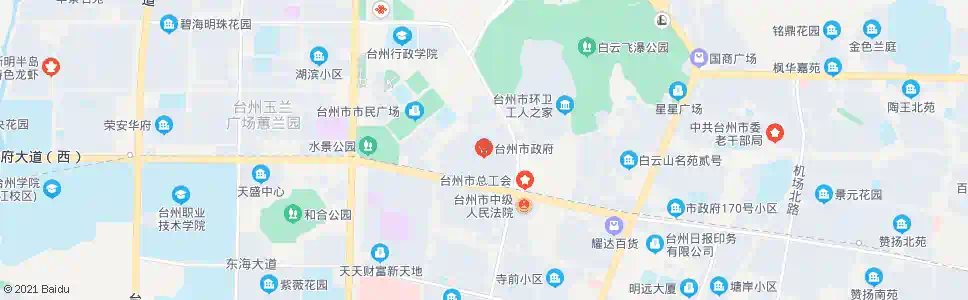 台州市府大楼_公交站地图_台州公交_妙搜公交查询2025