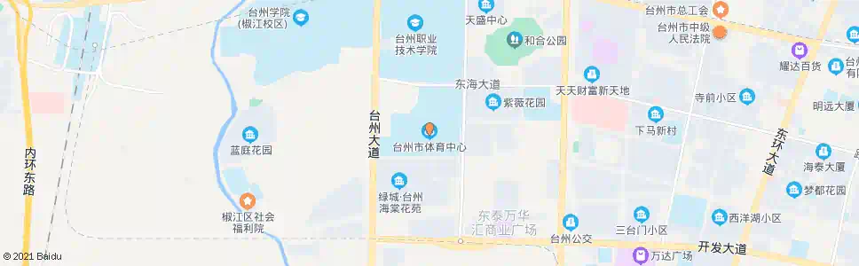 台州椒江体育大世界_公交站地图_台州公交_妙搜公交查询2025