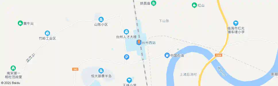 台州新车站西_公交站地图_台州公交_妙搜公交查询2025