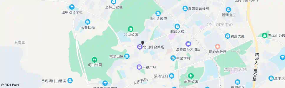 台州北山菜场_公交站地图_台州公交_妙搜公交查询2025