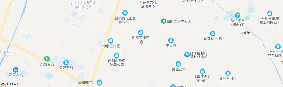 台州韩家水厂_公交站地图_台州公交_妙搜公交查询2025