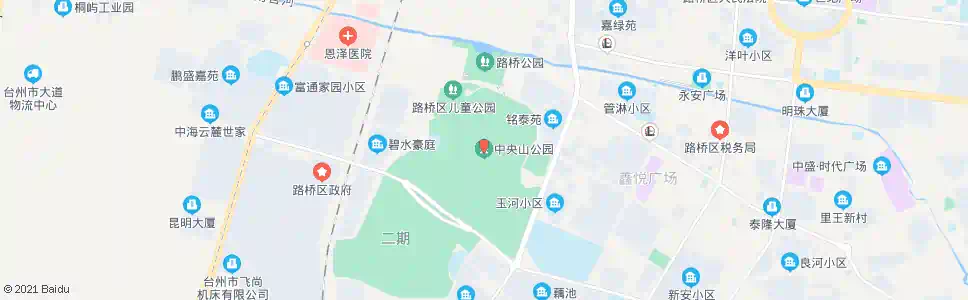 台州中央山公园_公交站地图_台州公交_妙搜公交查询2025