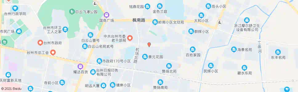 台州景元路商业街_公交站地图_台州公交_妙搜公交查询2025