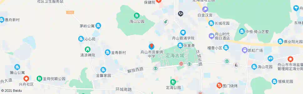 舟山田家炳中学_公交站地图_舟山公交_妙搜公交查询2025